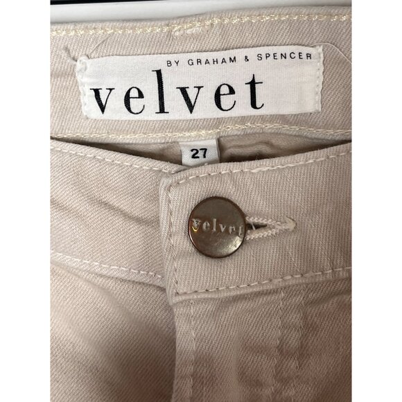Velvet Graham & Spencer Toni Skinny Jeans Women’s 27 4 Tan Stretch - Picture 4 of 12